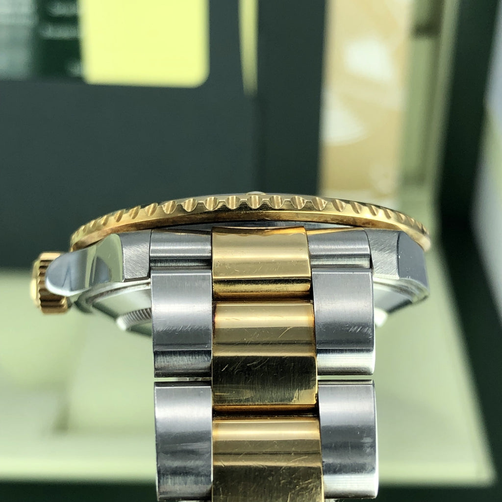 2008 Rolex Submariner 16613 M Serial Serti Diamond Dial W Box & Card Unpolished