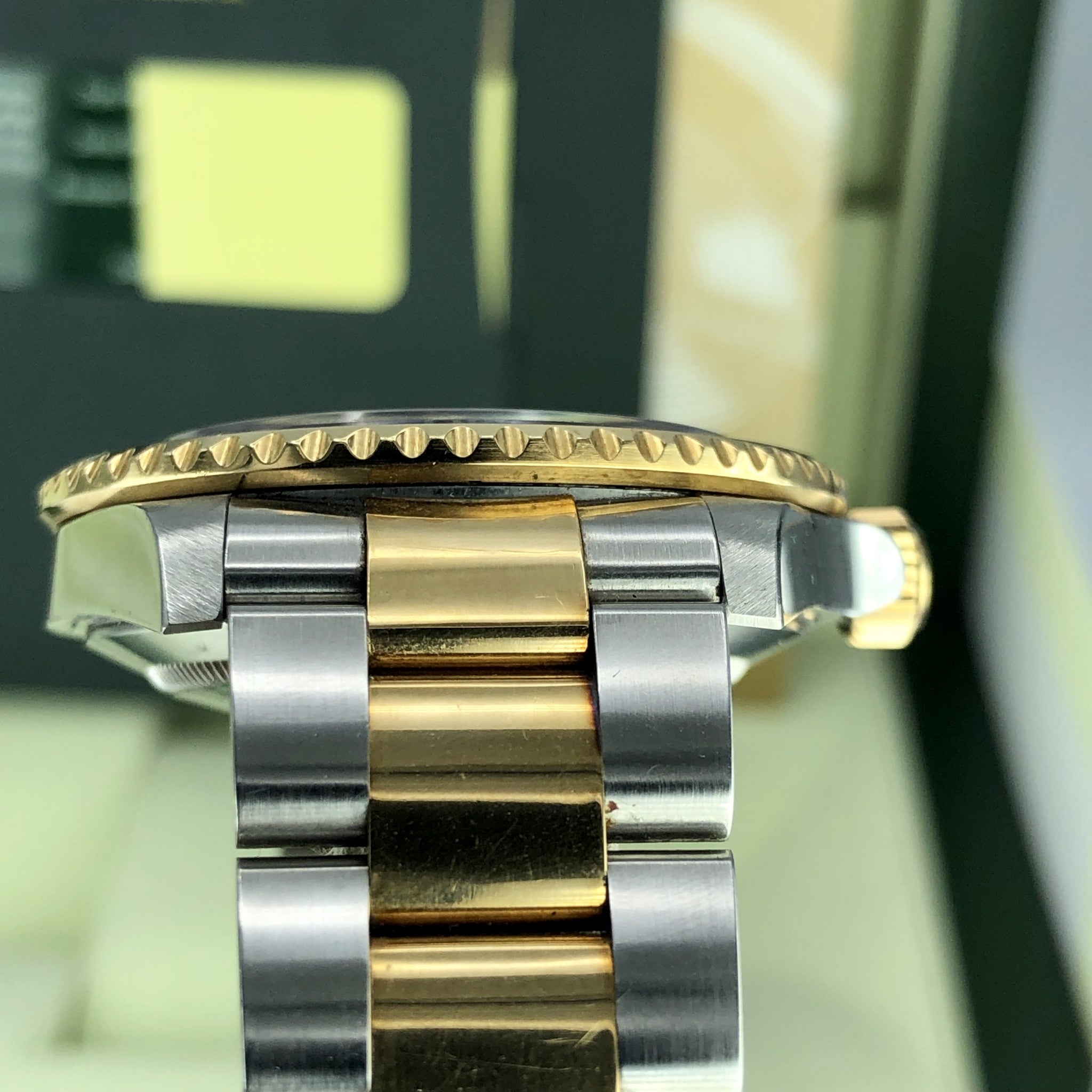 2008 Rolex Submariner 16613 M Serial Serti Diamond Dial W Box & Card Unpolished