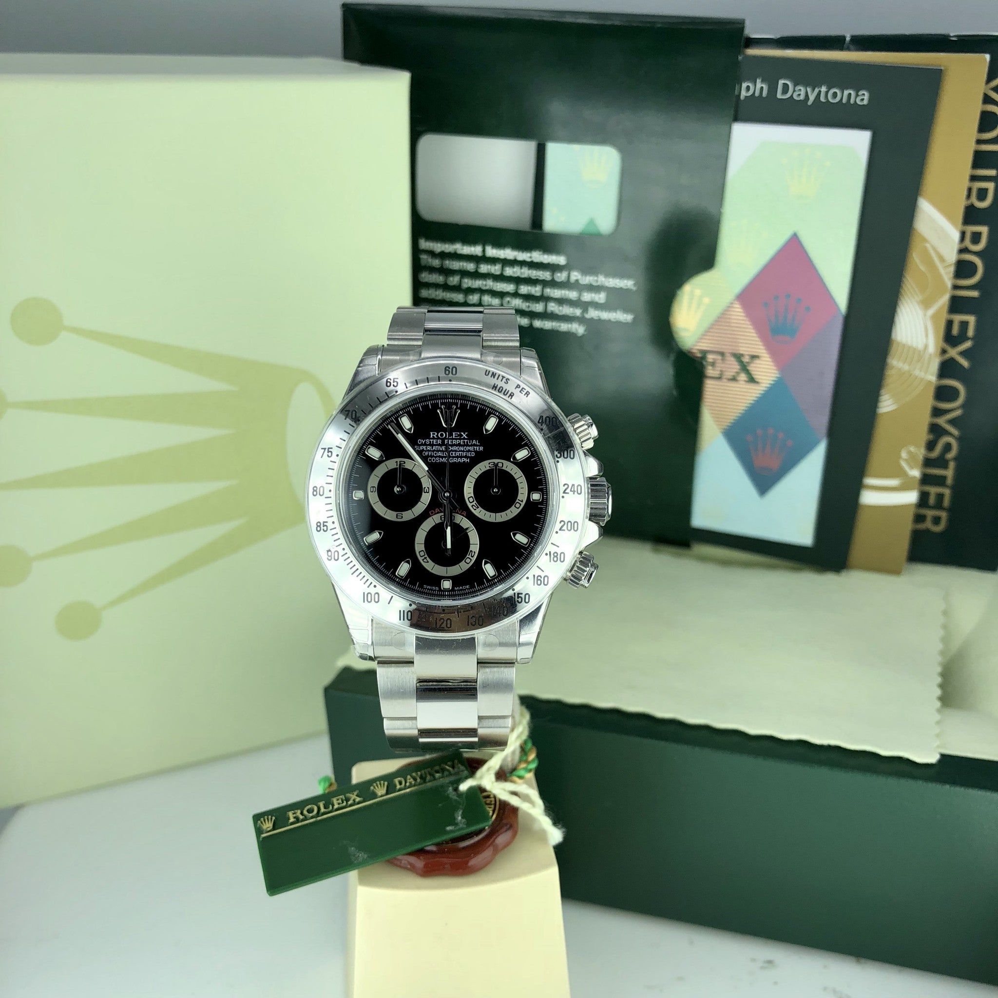 2005 Rolex Daytona 116520 discontinued NOS FULL STICKERS Unworn Box Papers