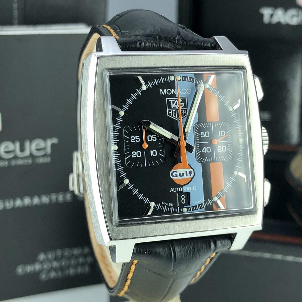 TAG Heuer Monaco Gulf Limited Edition Chronograph CW211A Box & Papers