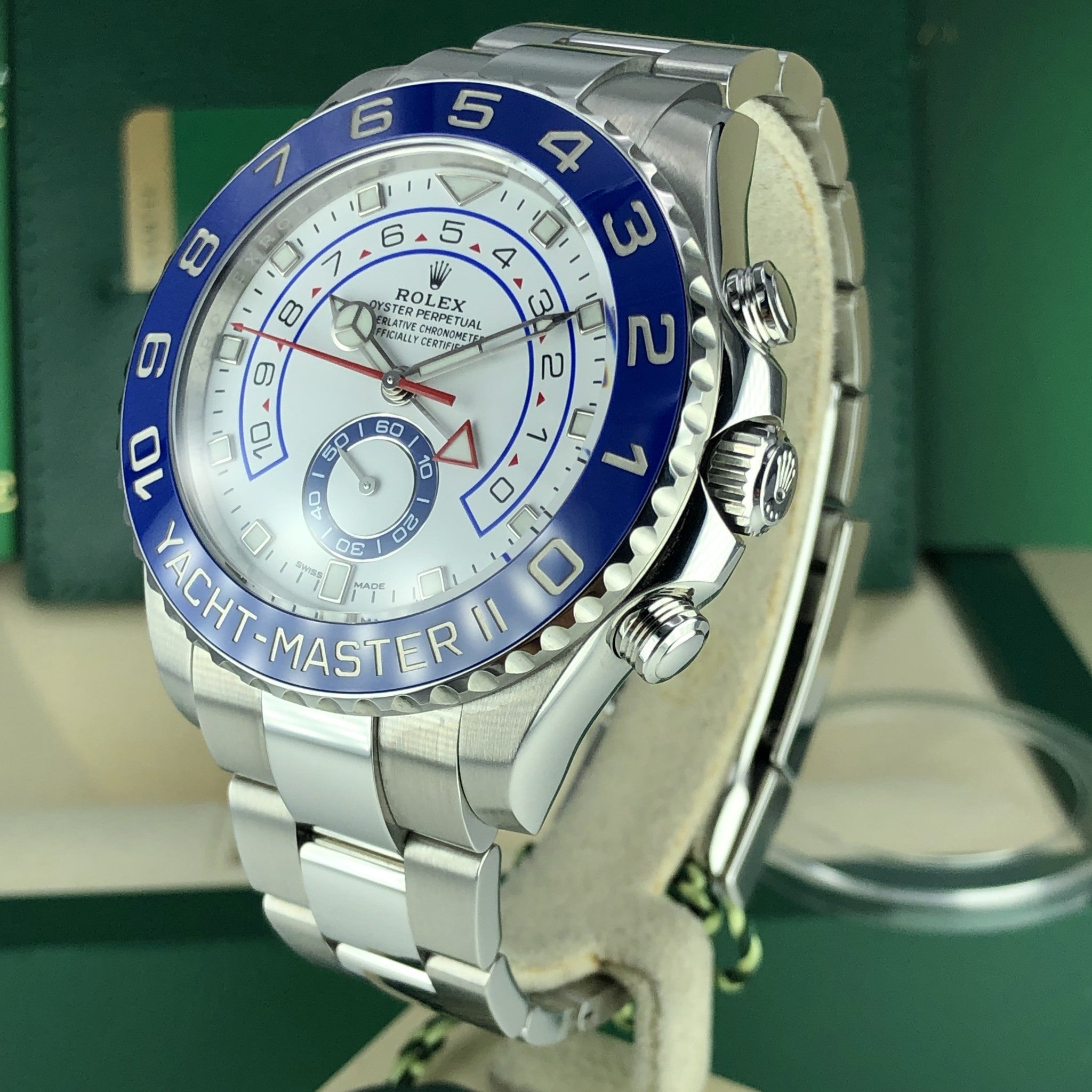 2018 Rolex Yacht-Master II 116680 Mint Condition New Hands Style Box & Card