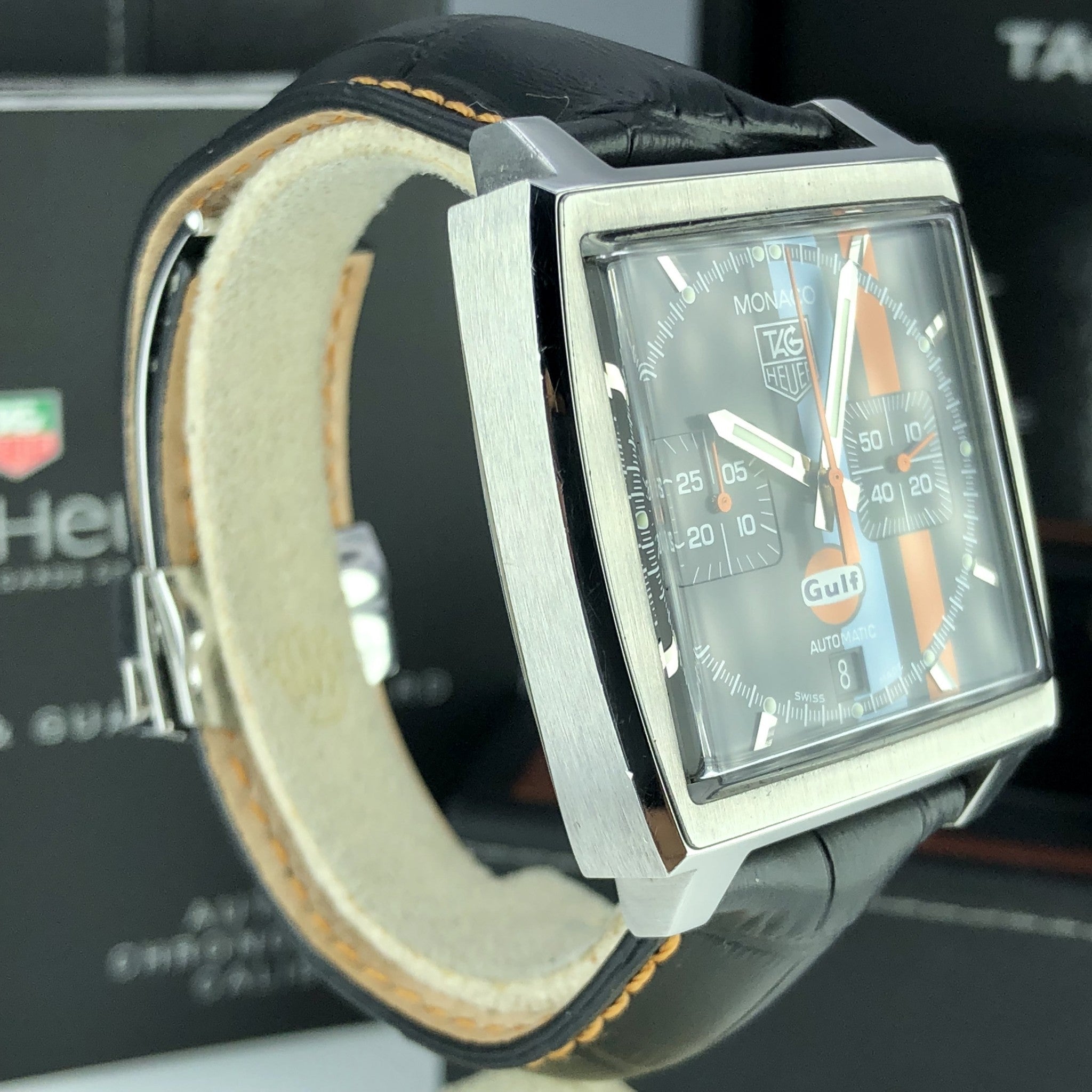 TAG Heuer Monaco Gulf Limited Edition Chronograph CW211A Box & Papers