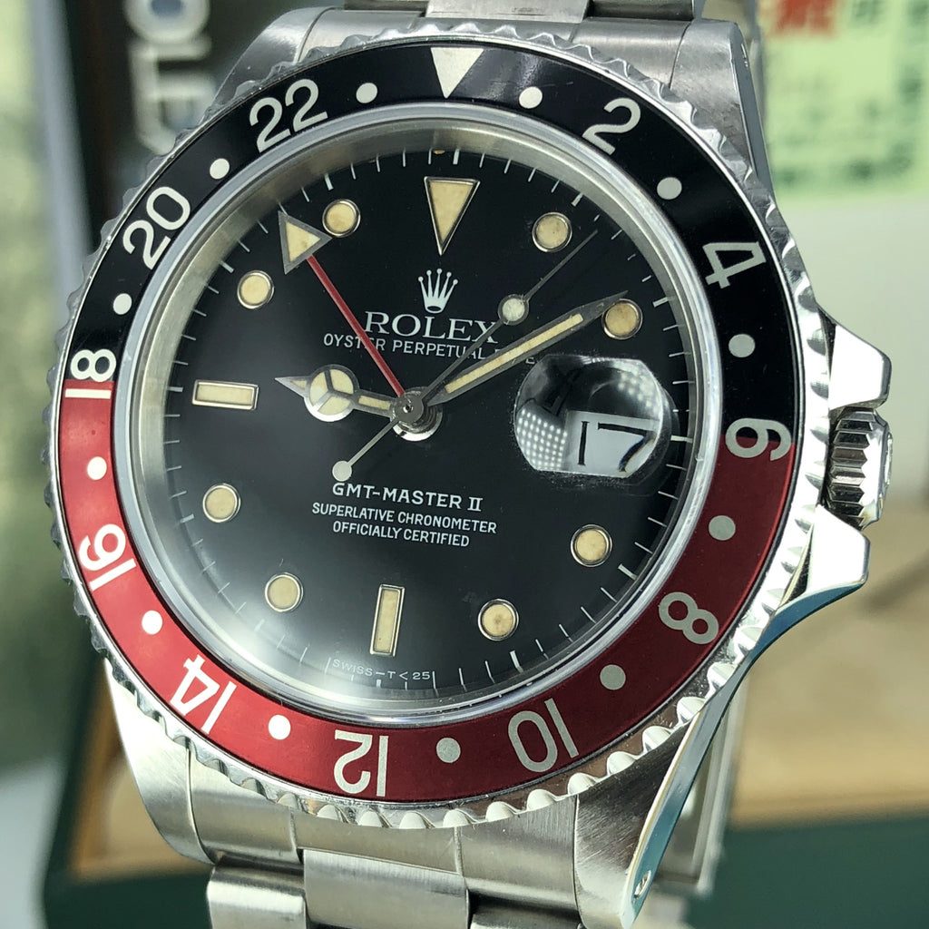 1988 Vintage Rolex GMT Master II 16760 Fat Lady Unpolished Full Set Box & Papers