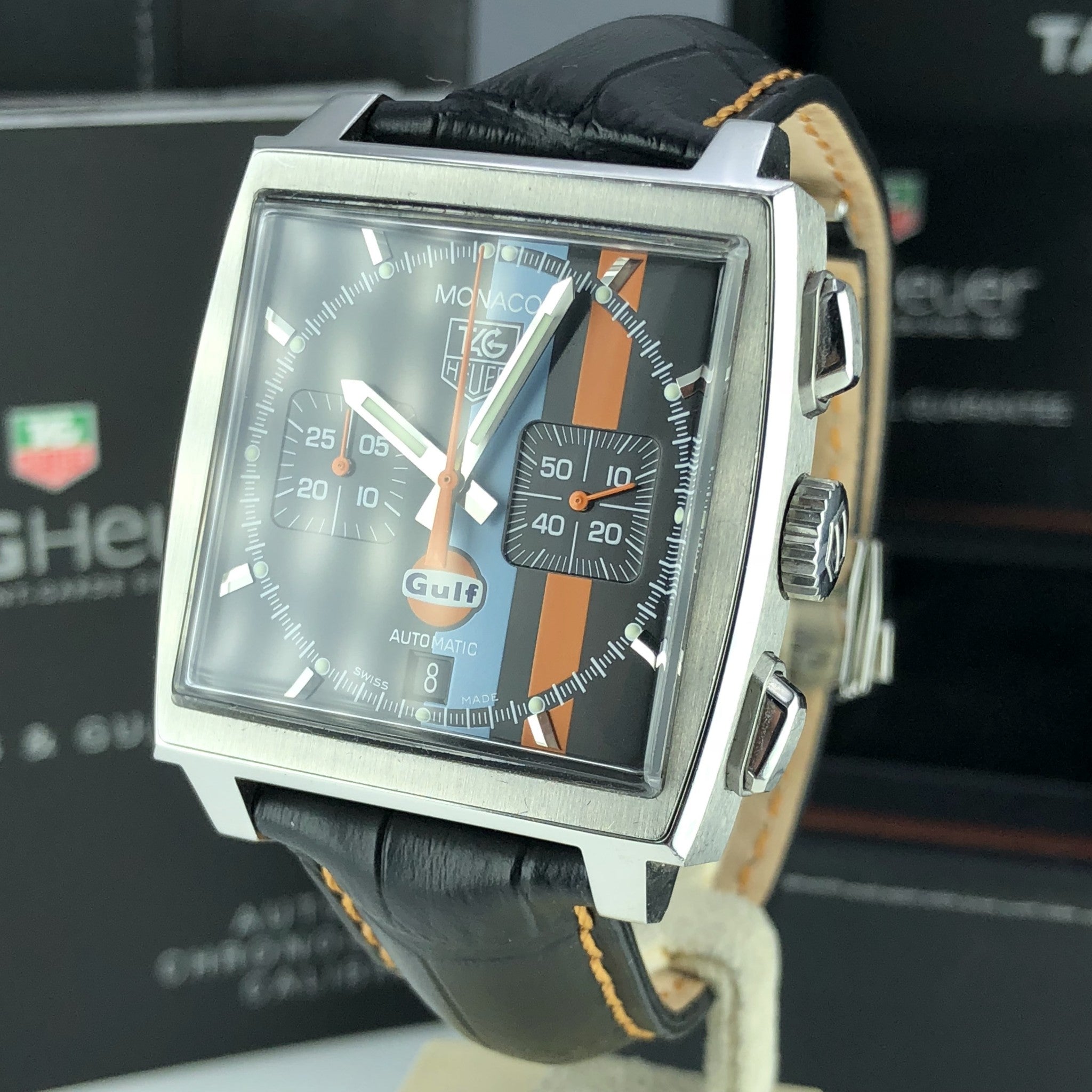 TAG Heuer Monaco Gulf Limited Edition Chronograph CW211A Box & Papers