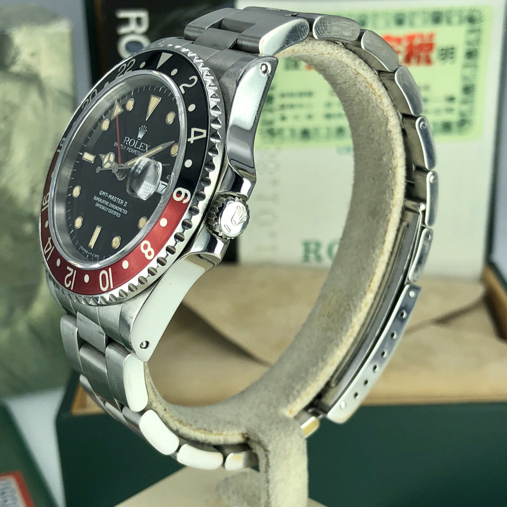 1988 Vintage Rolex GMT Master II 16760 Fat Lady Unpolished Full Set Box & Papers