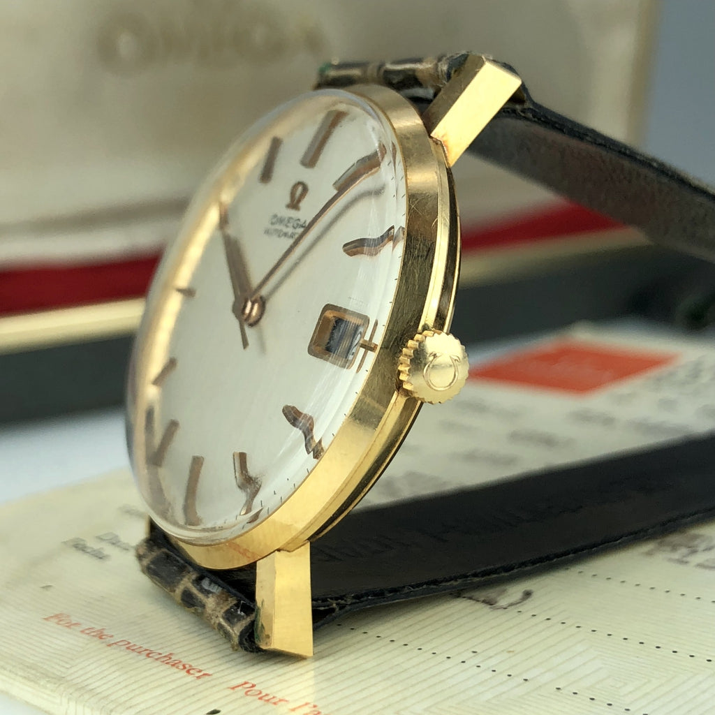 1969 Vintage Omega Solid 18k Gold Caliber 565 Argentina Case Box & Papers