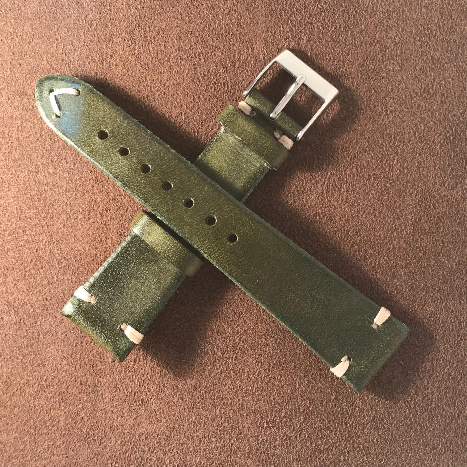 High End Vintage Handcraft Italian Leather Straps 18mm 20mm 21mm