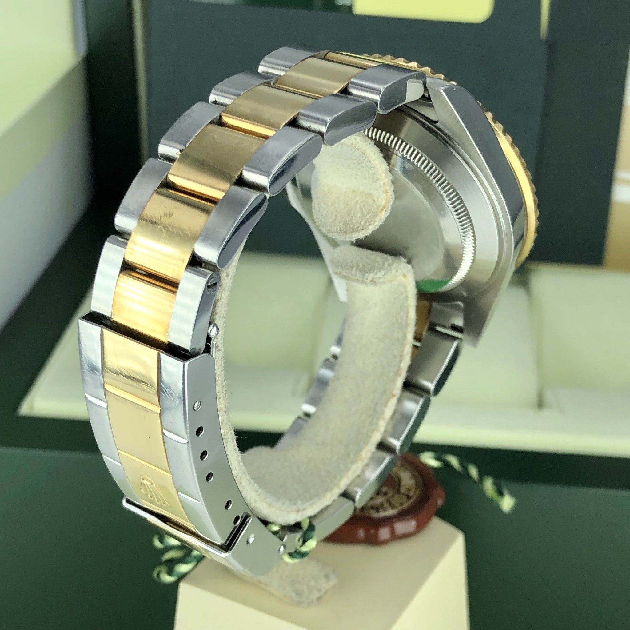 2008 Rolex Submariner 16613 M Serial Serti Diamond Dial W Box & Card Unpolished