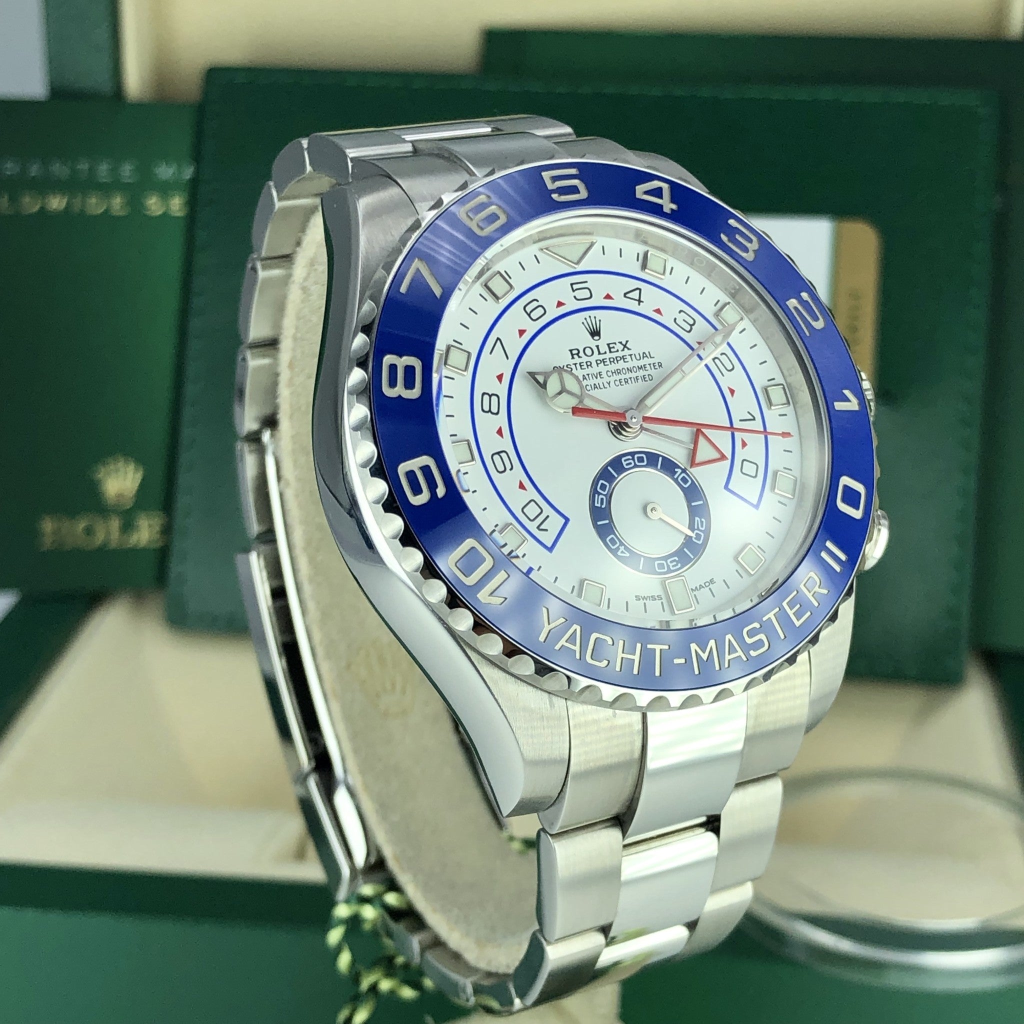2018 Rolex Yacht-Master II 116680 Mint Condition New Hands Style Box & Card