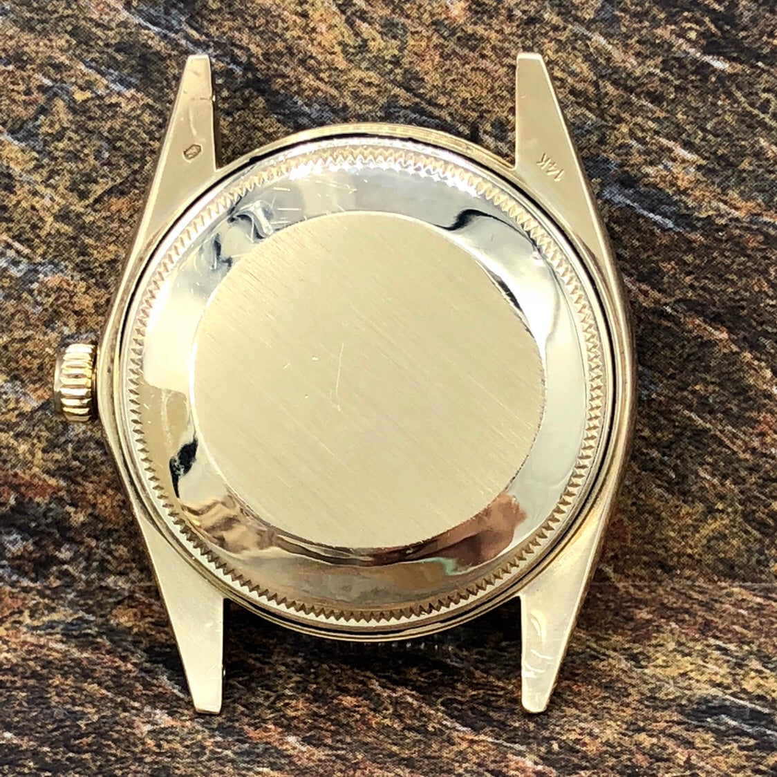 Vintage Rolex 1503 Date 14k gold Linen wave Dial 34mm Mint Condition 1974