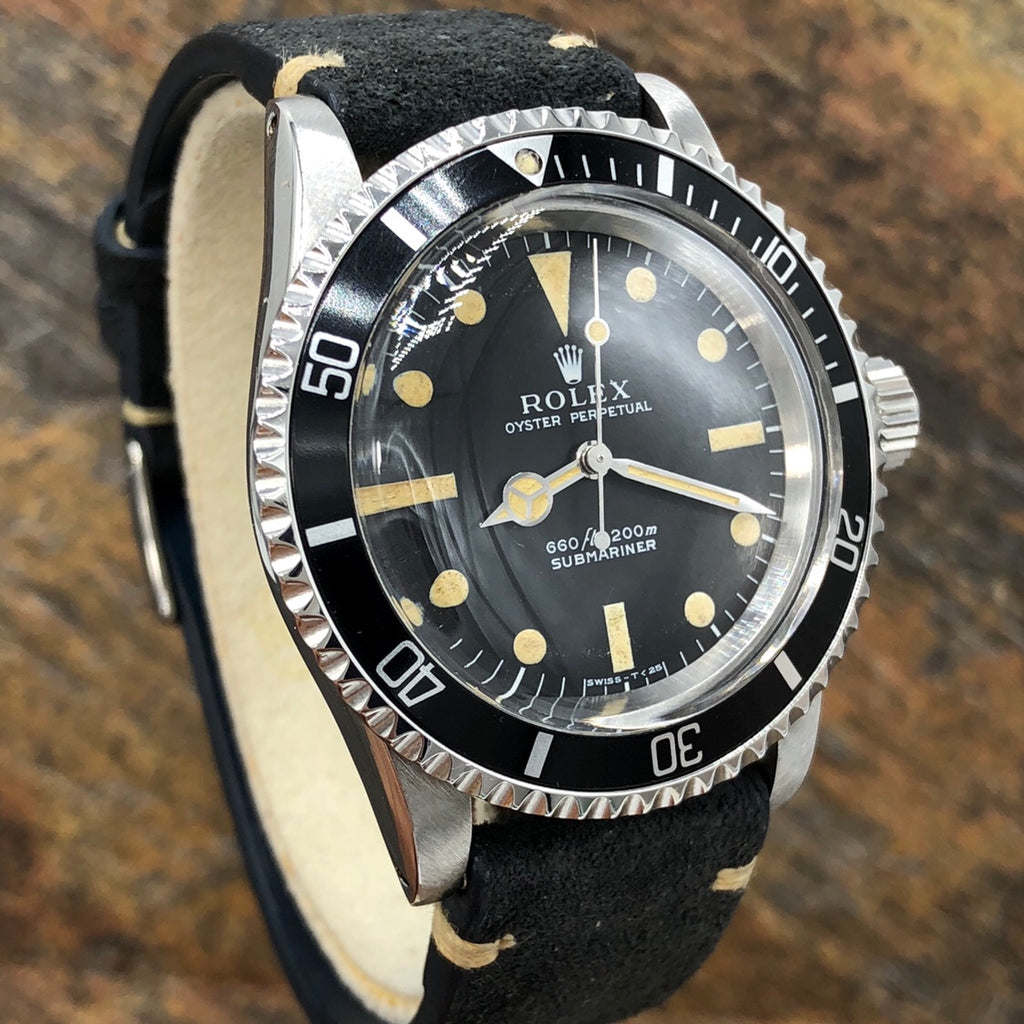 Vintage Rolex Submariner 5513 Matt Serif Dial Heavy Amazing Patina 1968