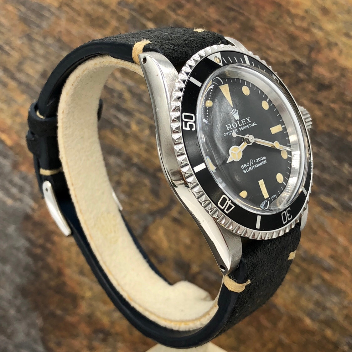 Vintage Rolex Submariner 5513 Matt Serif Dial Heavy Amazing Patina 1968