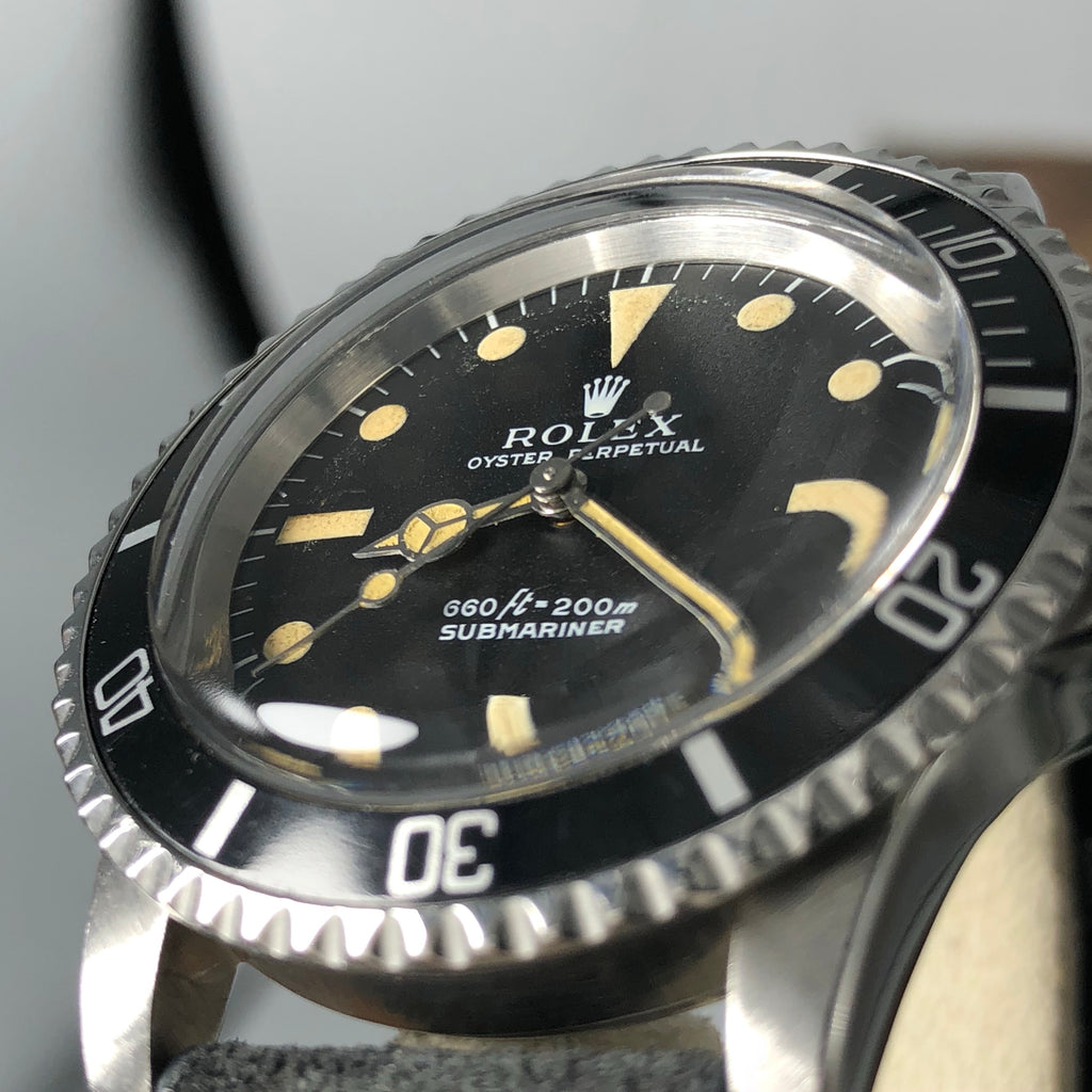 Vintage Rolex Submariner 5513 Matt Serif Dial Heavy Amazing Patina 1968