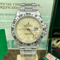 Vintage Rolex Explorer II 16550 Rail Extra Cream dial mint Full Set Box & Papers