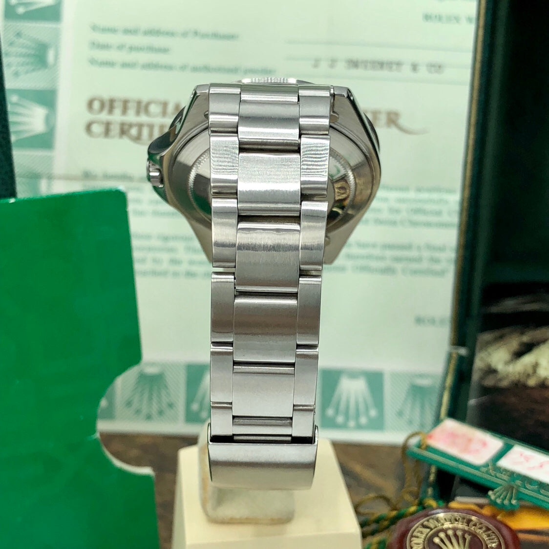 Vintage Rolex Explorer II 16550 Rail Extra Cream dial mint Full Set Box & Papers