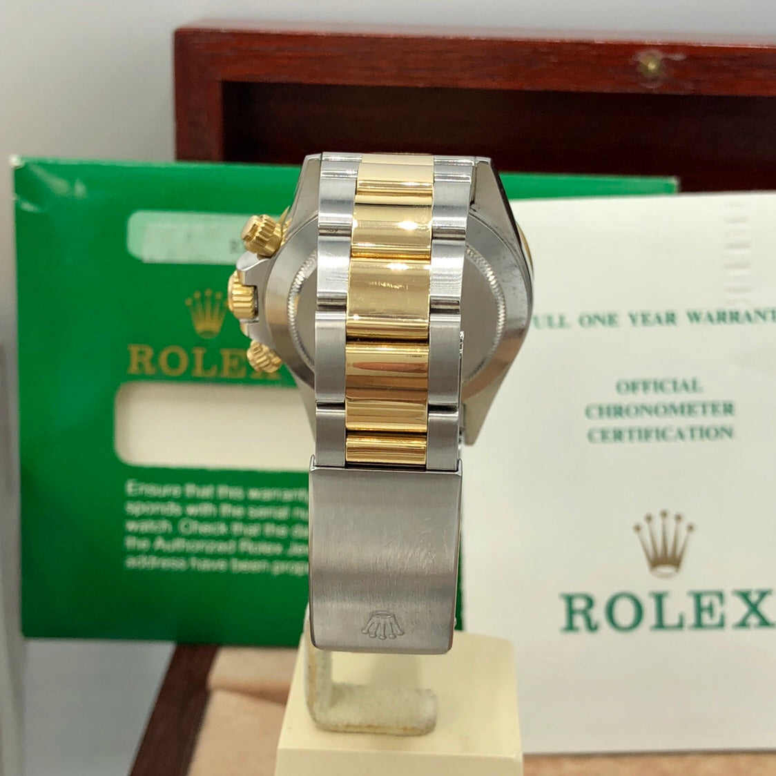 Vintage Rolex Daytona 16523 4 line Diamond zenith 1988 R Serial Full Set Papers