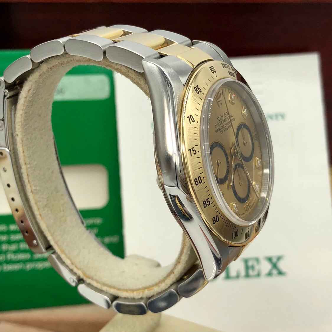 Vintage Rolex Daytona 16523 4 line Diamond zenith 1988 R Serial Full Set Papers