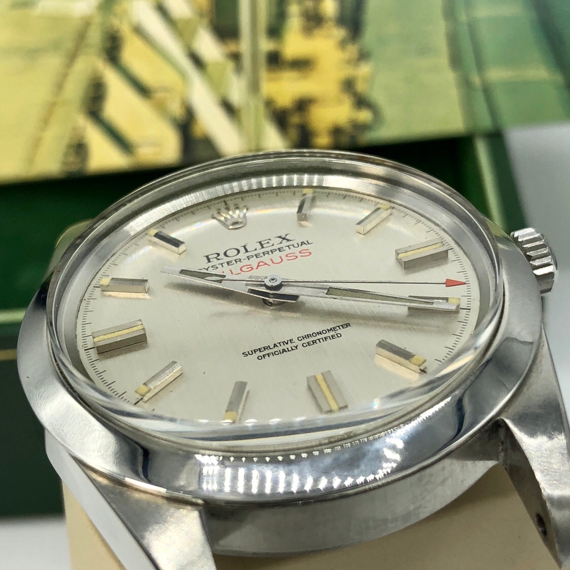 Vintage Rolex Milgauss 1019 MK1 Dial 1/5-second tick-marks mint condition 1968