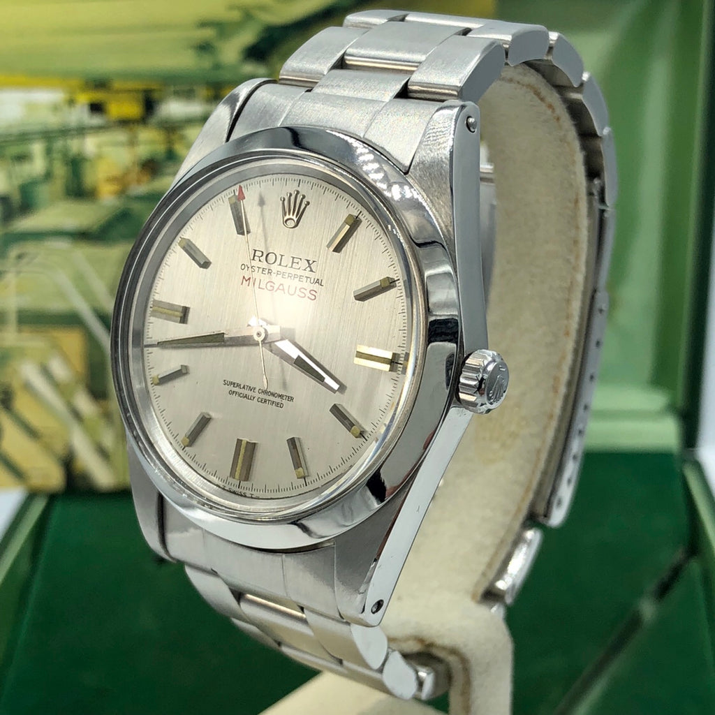 Vintage Rolex Milgauss 1019 MK1 Dial 1/5-second tick-marks mint condition 1968