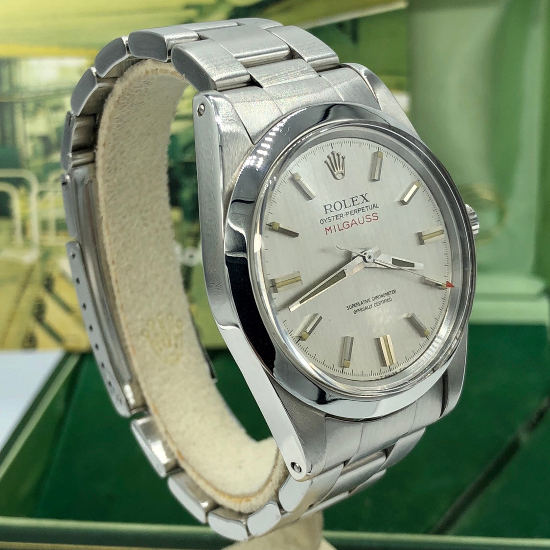 Vintage Rolex Milgauss 1019 MK1 Dial 1/5-second tick-marks mint condition 1968