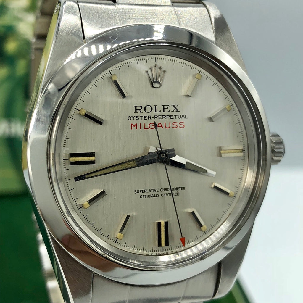 Vintage Rolex Milgauss 1019 MK1 Dial 1/5-second tick-marks mint condition 1968