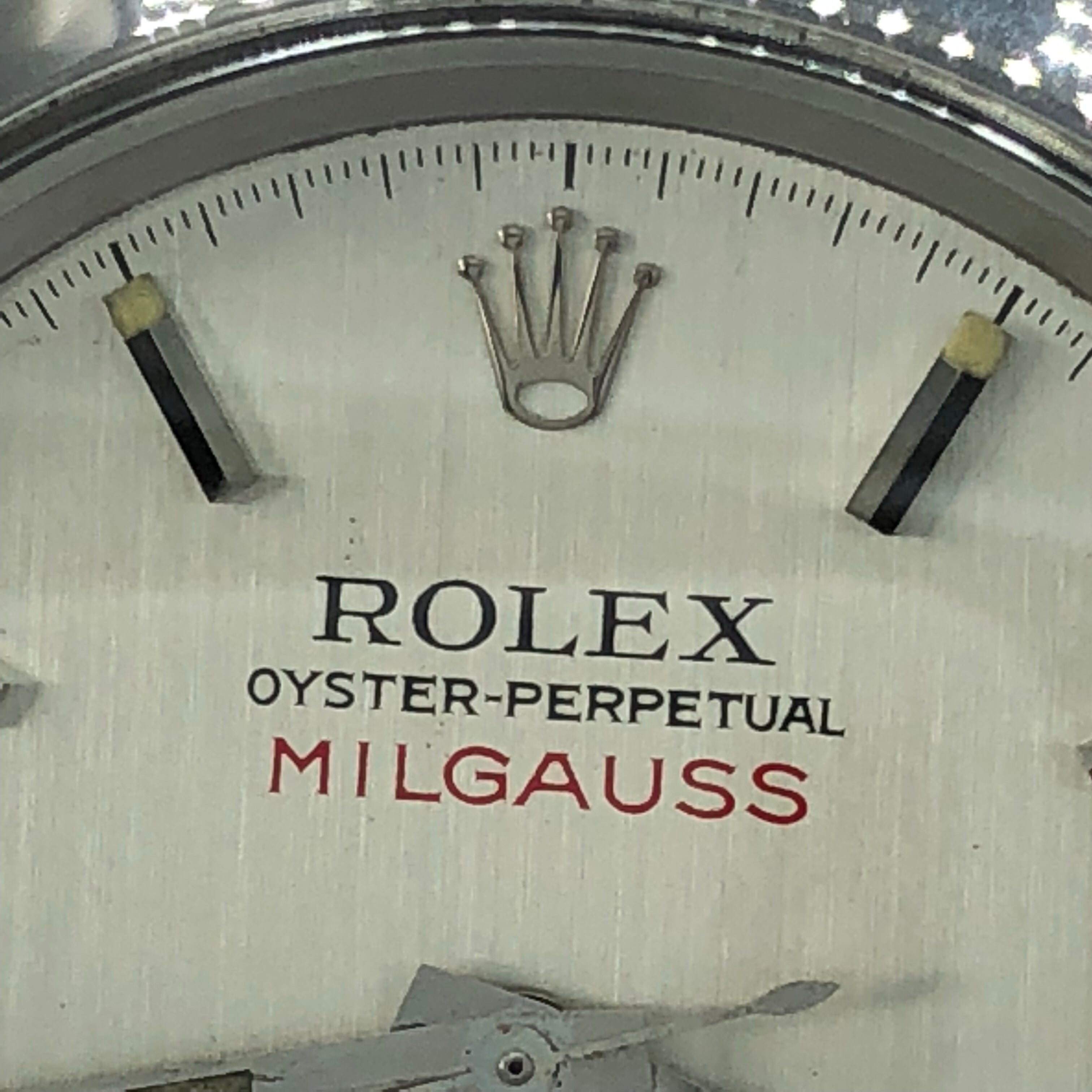 Vintage Rolex Milgauss 1019 MK1 Dial 1/5-second tick-marks mint condition 1968