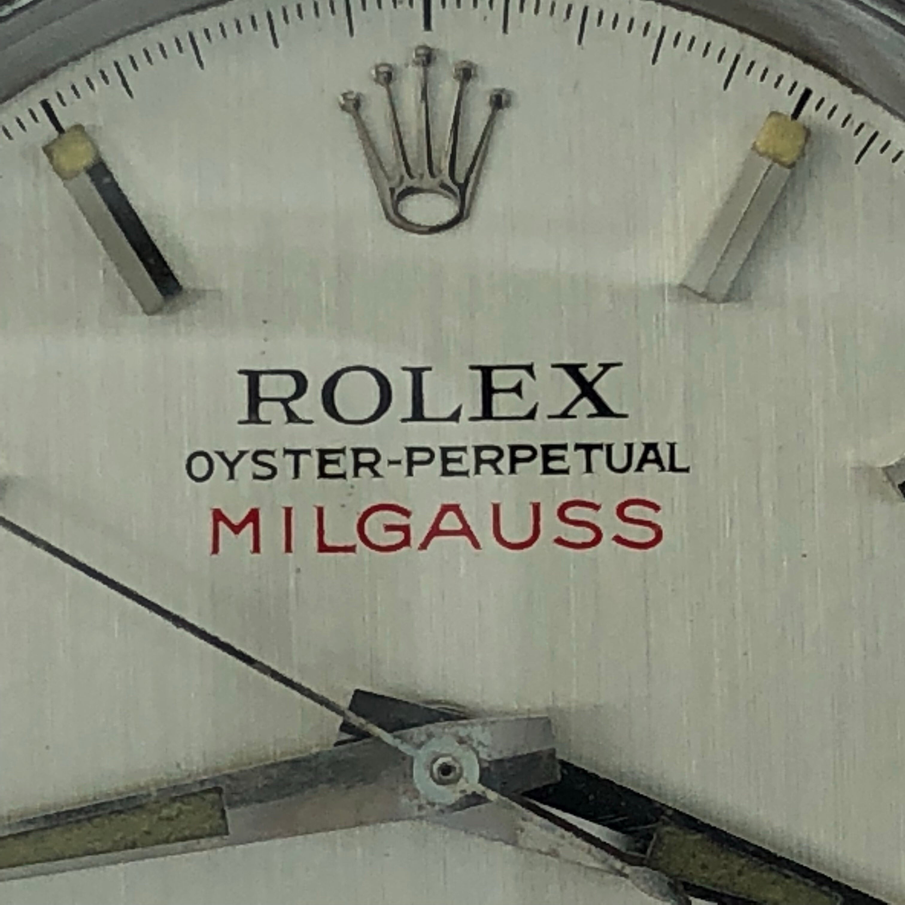 Vintage Rolex Milgauss 1019 MK1 Dial 1/5-second tick-marks mint condition 1968