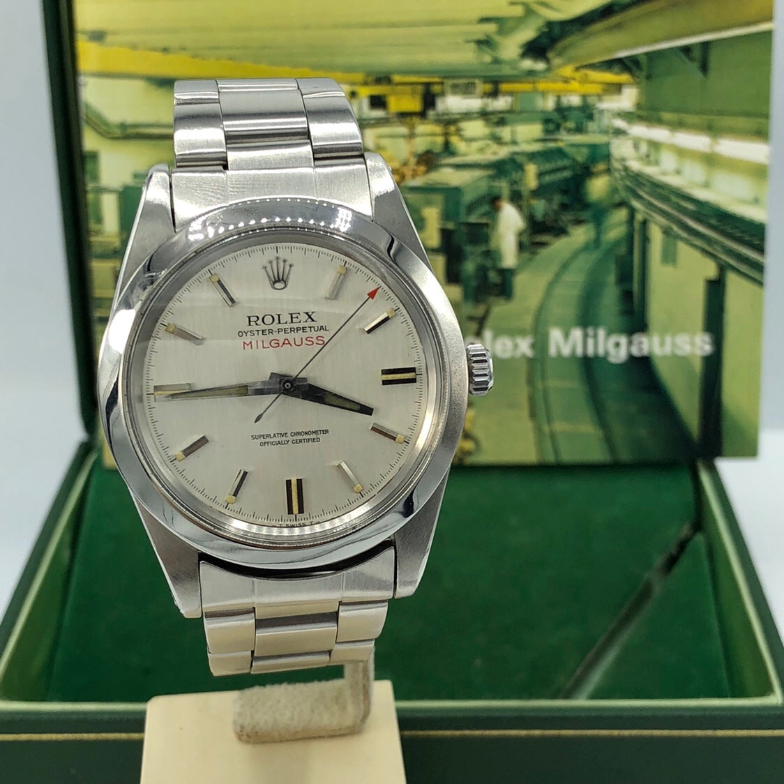 Vintage Rolex Milgauss 1019 MK1 Dial 1/5-second tick-marks mint condition 1968