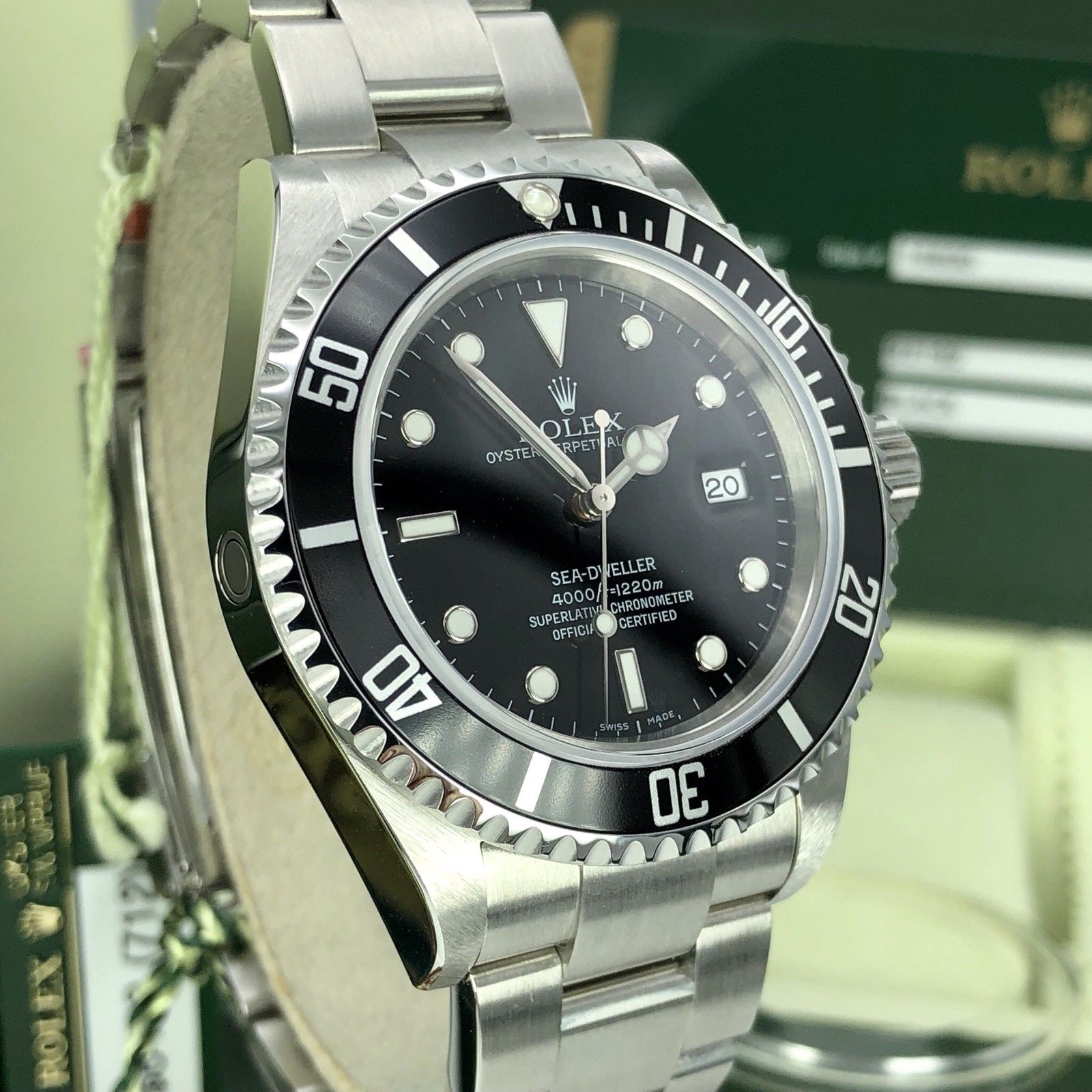 NOS Rolex 16600 Sea-Dweller Full Set Card V Serial Open Card