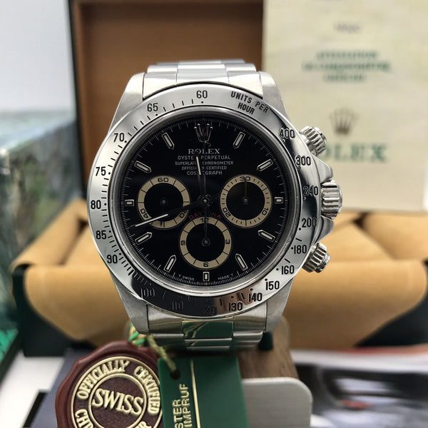 Rolex Daytona 16520 Zenith Patrizzi Dial W Serial FULL SET Mint Condition