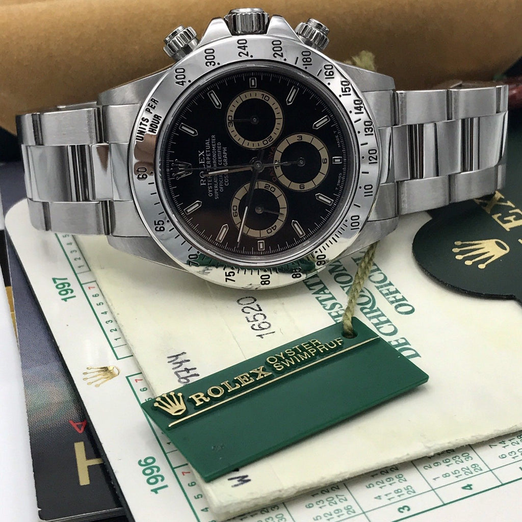 Rolex Daytona 16520 Zenith Patrizzi Dial W Serial FULL SET Mint Condition