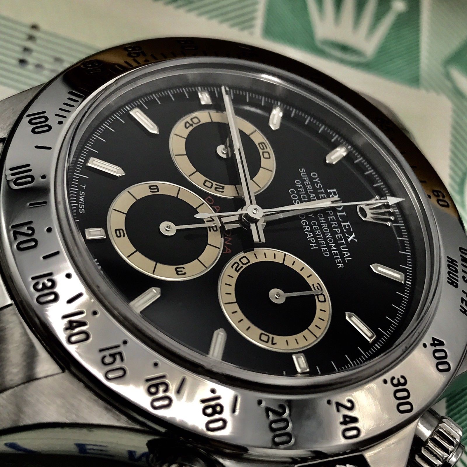 Rolex Daytona 16520 Zenith Patrizzi Dial W Serial FULL SET Mint Condition