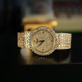Piaget 7350 Ladies Full Diamond Pave 18k Gold 27mm Factory Set