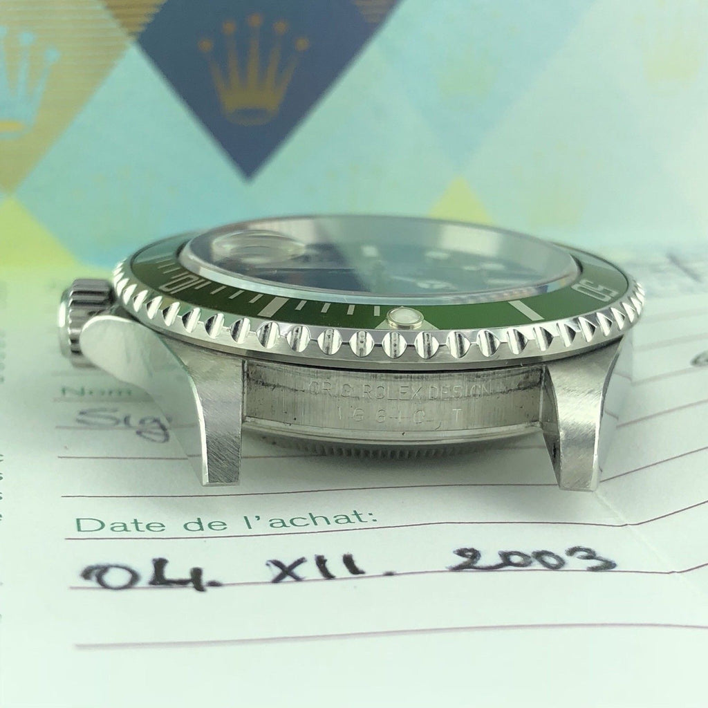 2003 Rolex 16610LV Submariner Anniversary Y Serial Fat Four Mk1 Full Set Papers