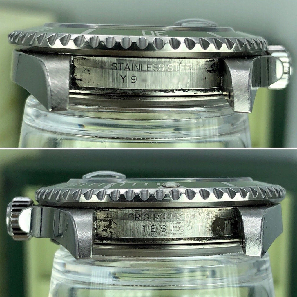2003 Vintage Rolex 16610LV Submariner Anniversary Y Serial Flat/Fat Four 4 Mk1