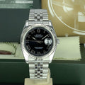 2012 Rolex 116234 DateJust 36mm Steel And 18k Gold Bezel Jubilee With box & Card