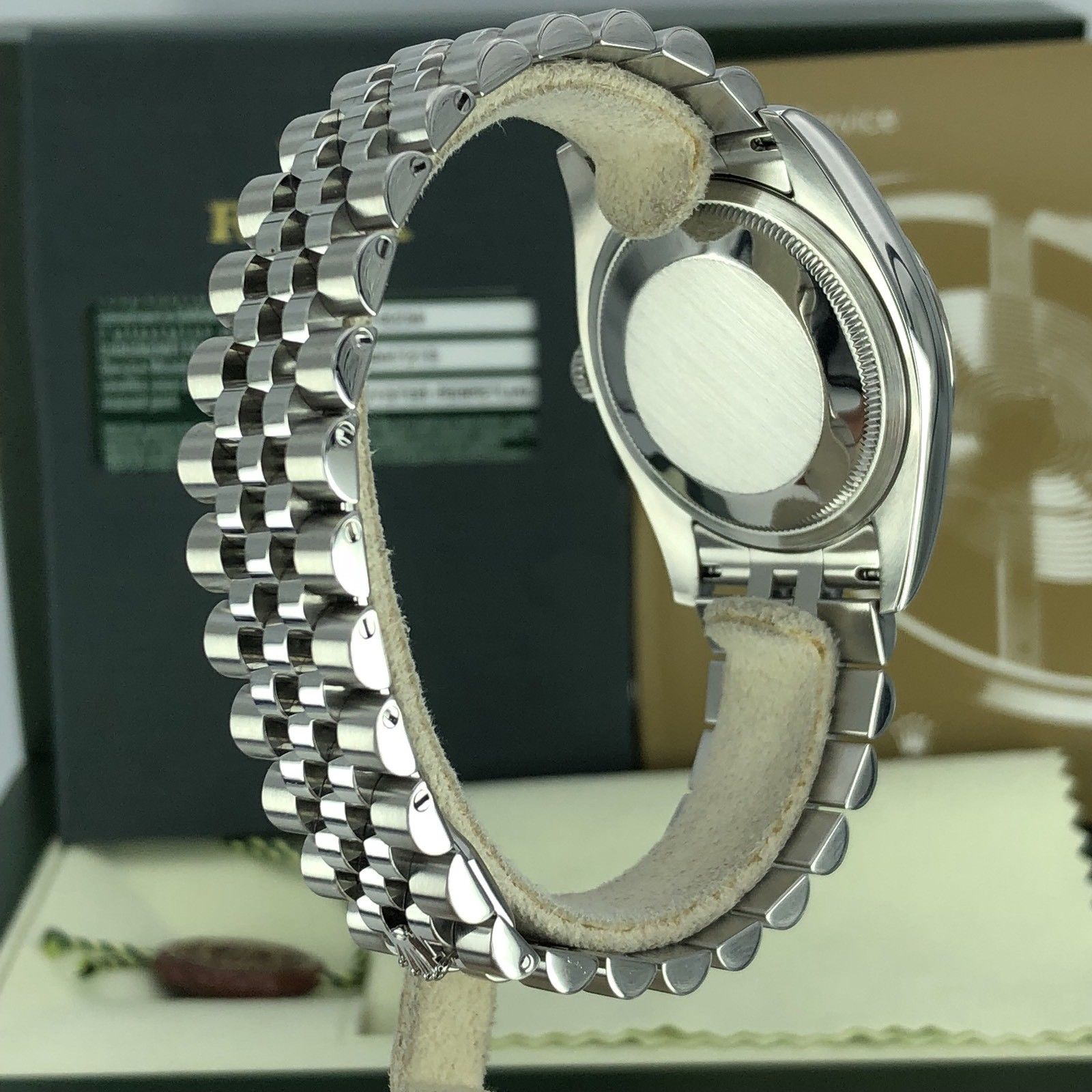 2012 Rolex 116234 DateJust 36mm Steel And 18k Gold Bezel Jubilee With box & Card