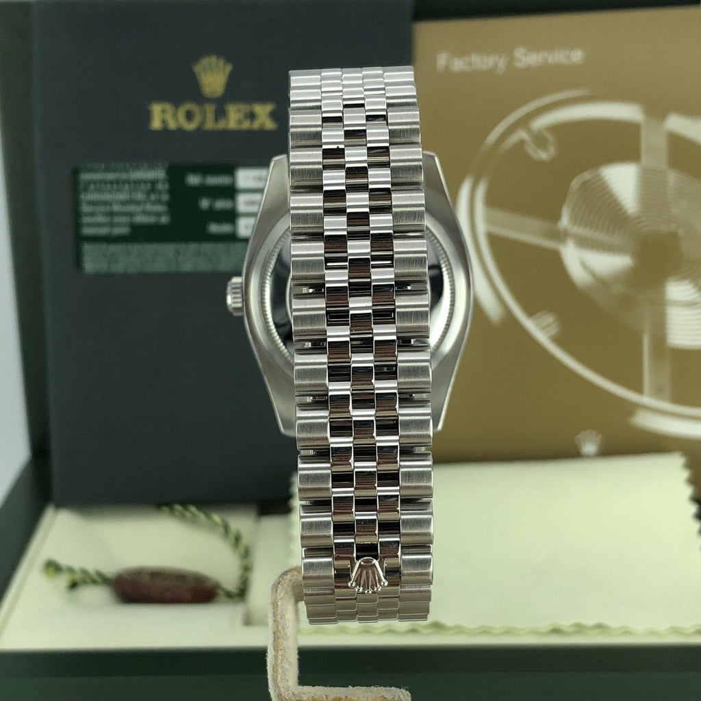 2012 Rolex 116234 DateJust 36mm Steel And 18k Gold Bezel Jubilee With box & Card