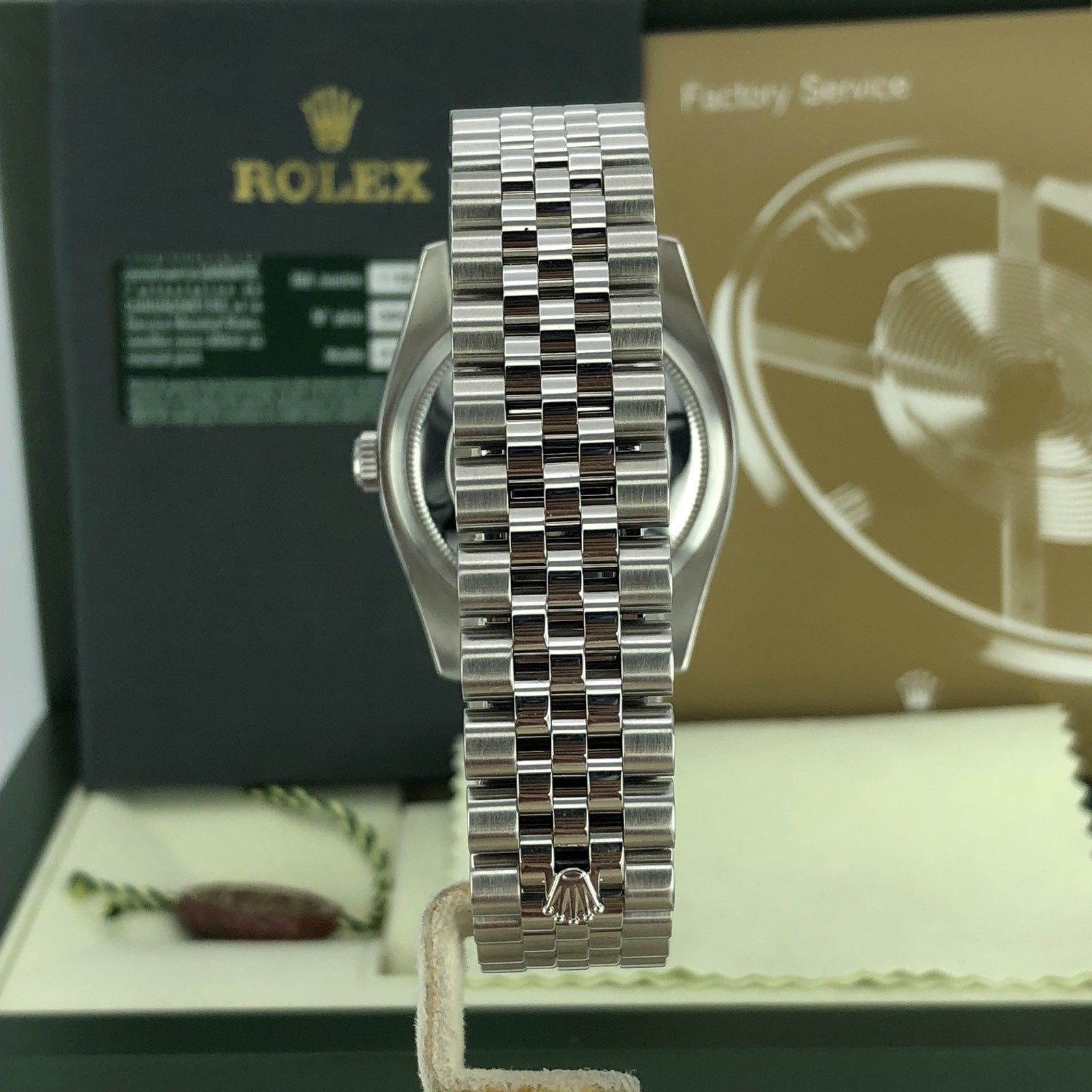 2012 Rolex 116234 DateJust 36mm Steel And 18k Gold Bezel Jubilee With box & Card