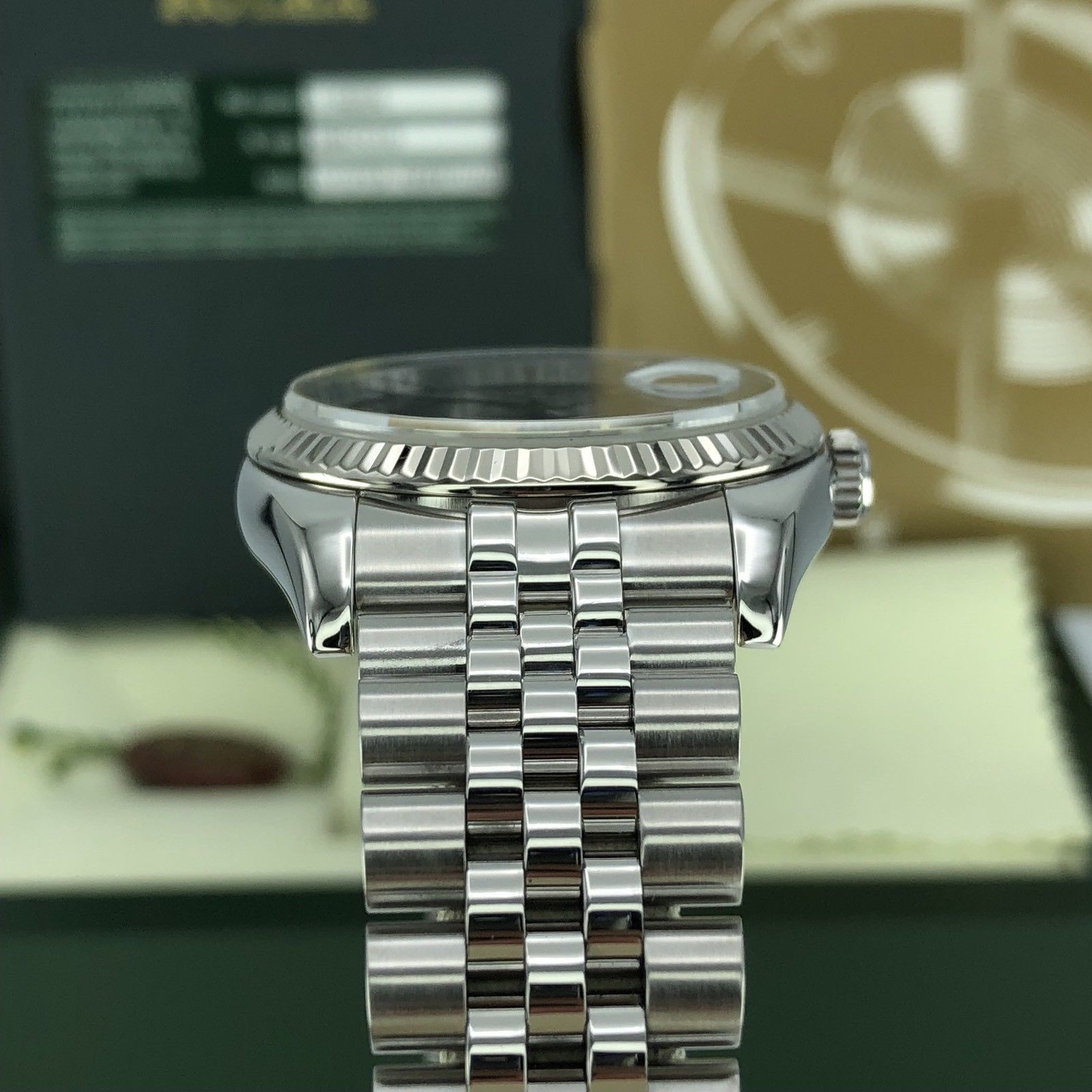 2012 Rolex 116234 DateJust 36mm Steel And 18k Gold Bezel Jubilee With box & Card