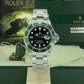 Rolex 16610LV Submariner Anniversary Green Kermit Full Set Card 2008 M Serial