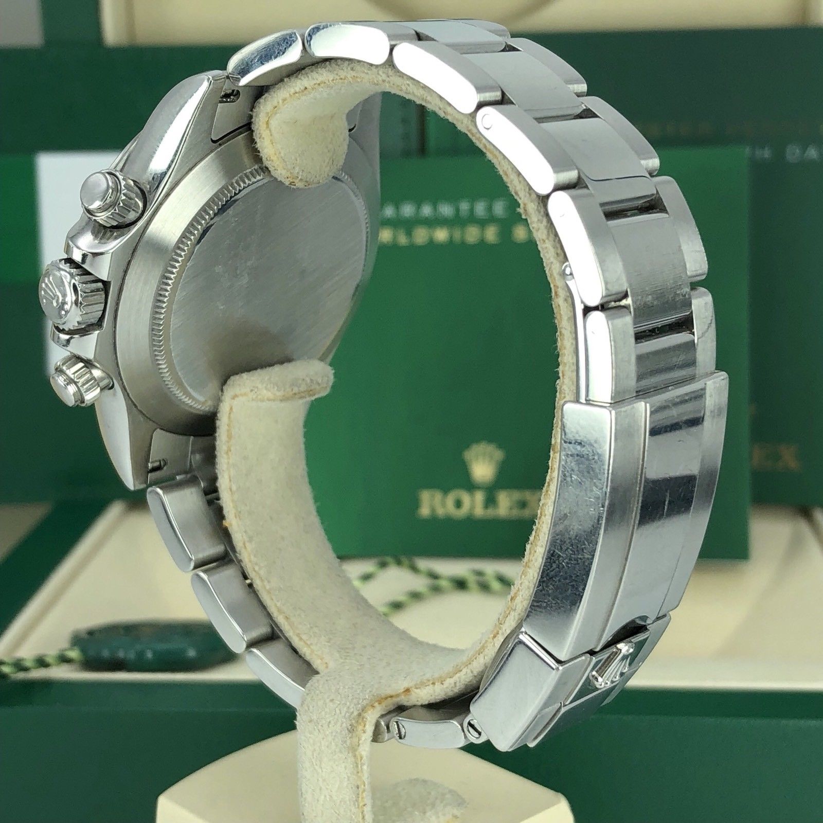Rolex Daytona 116520 Unpolished mint Full Set Box & Card Random serial Open Card