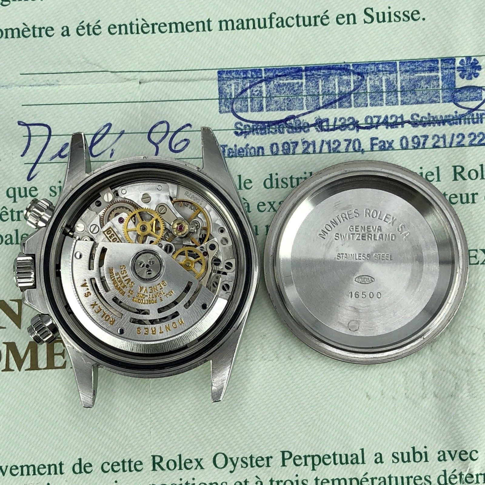 Rolex Daytona 16520 Zenith 1996 W Serial Patrizzi FULL SET Box & Papers (Copy)