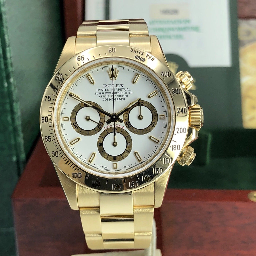 1997 Vintage Rolex Daytona 16528 Zenith U Serial 18k FULL SET Box & Papers