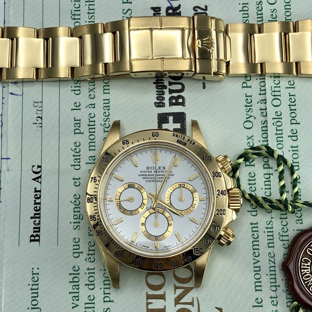 1997 Vintage Rolex Daytona 16528 Zenith U Serial 18k FULL SET Box & Papers