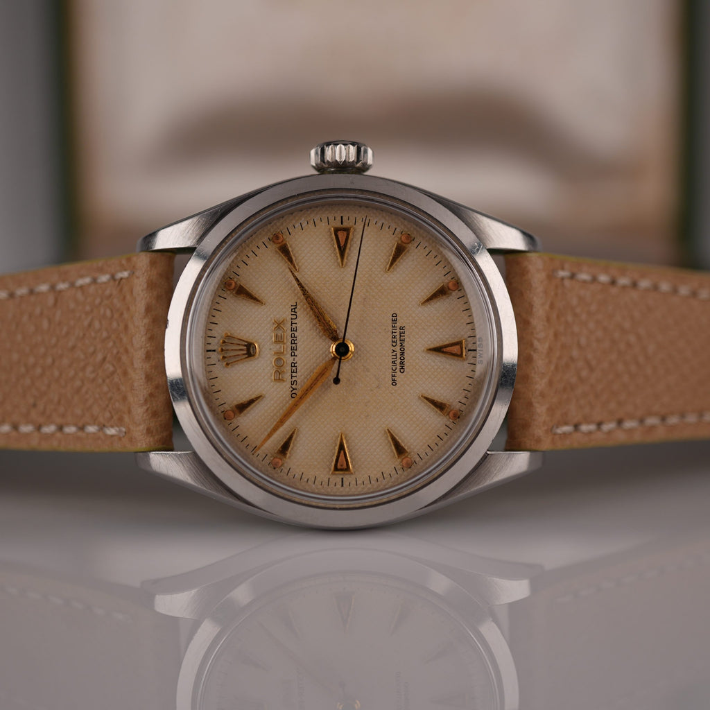1954 Rolex Oyster Perpetual 6284 With Perfect Radium Honeycomb Dial