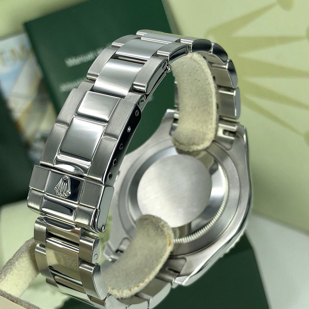 2010 Rolex Yacht-Master 16622 Platinum Bezel pre-owned box Card mint Condition