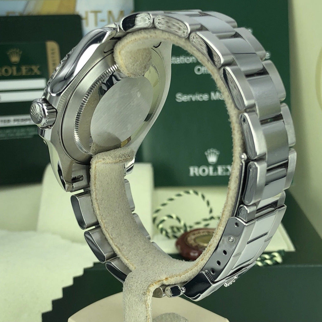 2010 Rolex Yacht-Master 16622 Platinum Bezel pre-owned box Card mint Condition