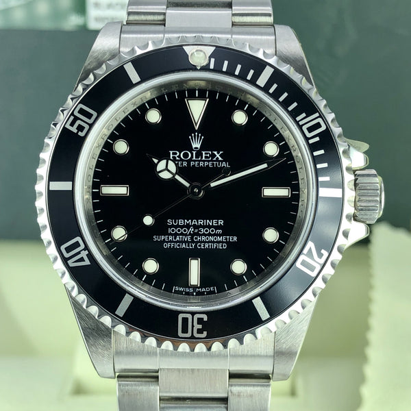 2010 NOS Rolex 14060 Submariner No Date Full Set Box & Card V Serial