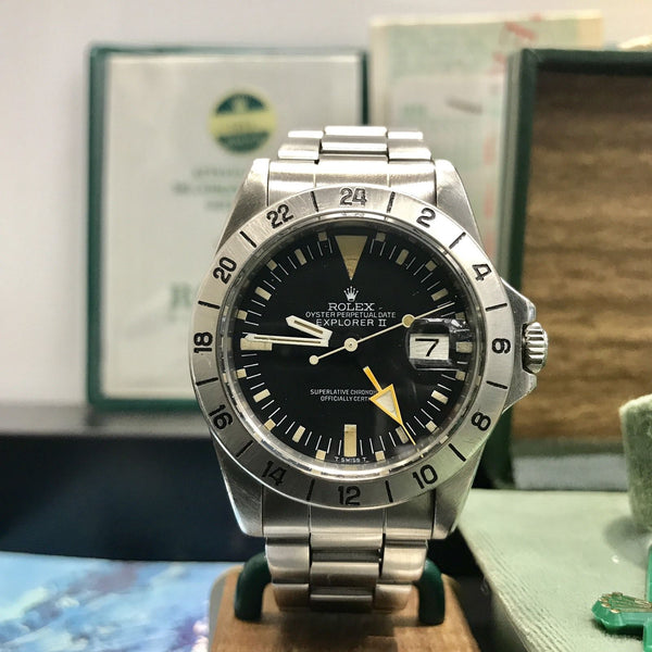 Rolex EXPLORER II 1655 STEVE McQUEEN 4M SERIAL 1976 Full Set Paper